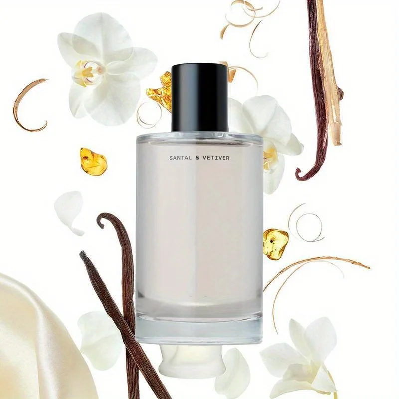 

SantalVetiver Eau De Parfum - Minimalist Clear Bottle, Pure Woody Fresh Scent, Long-Lasting Unisex Luxury Spray Cologne 2025