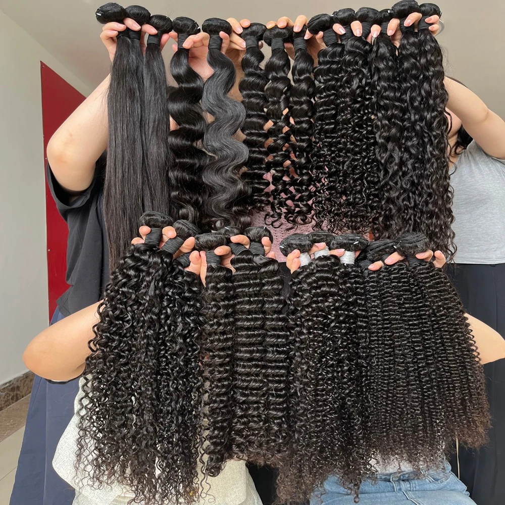 딥 컬리 인간의 머리카락 번들 12A 등급 브라질 100% 인간의 머리카락 곱슬 자연 검은 색 여성용 100 그램