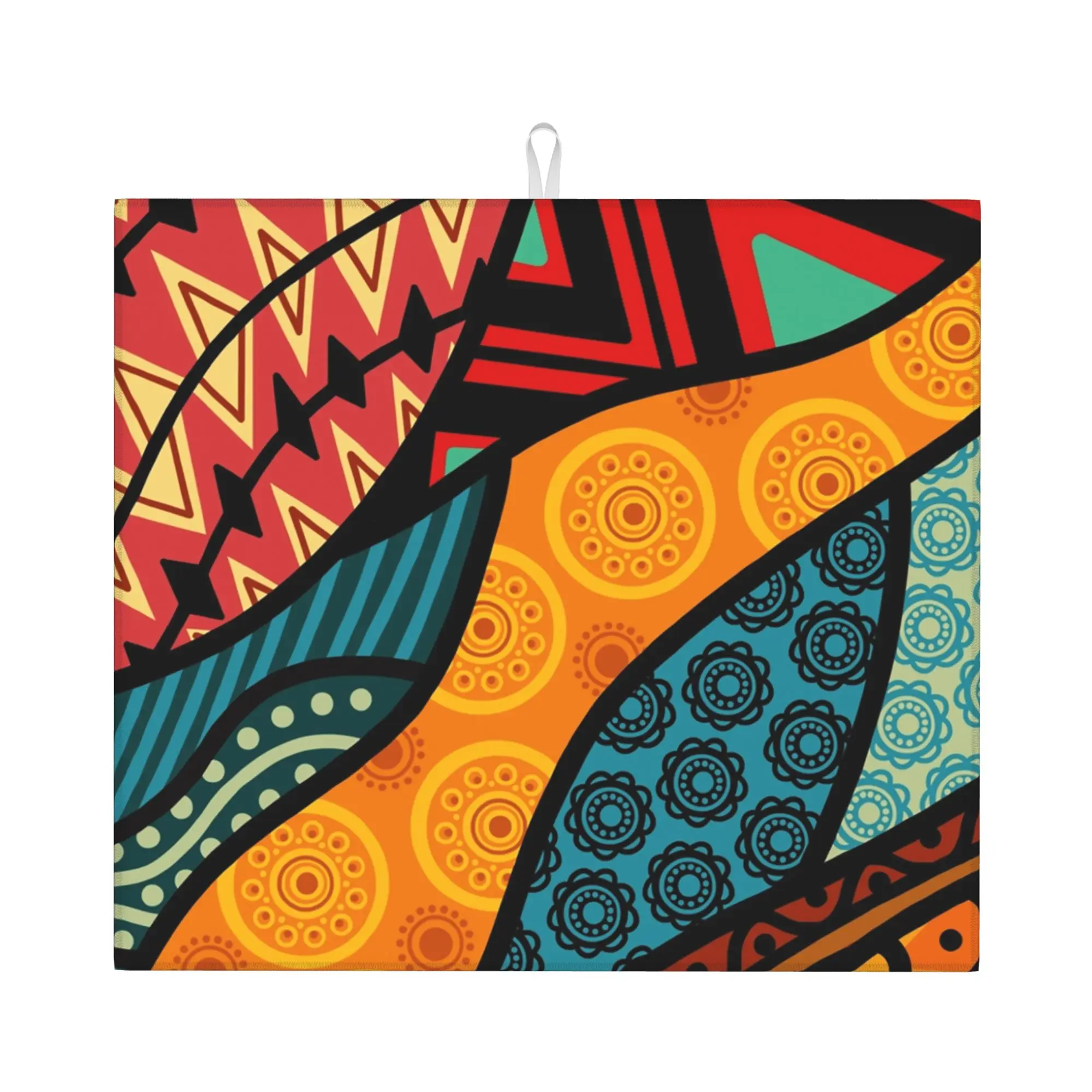 Drying Mat For Kitchen African Styles Good Taste Water Absorbent Waterproof African Ethnic Art Kitchen Counter Protector Mat