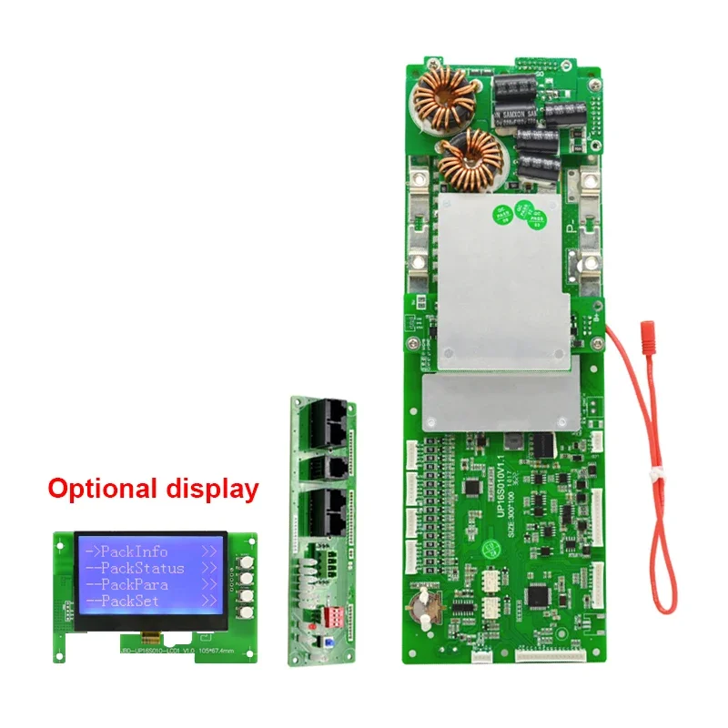 Inverter BMS Lifepo4 48V BMS 16S 100A 200A Peak 600A Can Parallel BMS with CAN/RS485 LCD Display for Lifepo4 battery pack