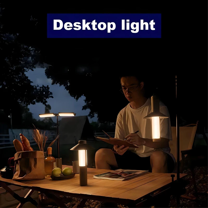 4500Mah Table Lamp Camping Lamp 1000lm 3-gear Mode Multi-Functional Light LED Flashlight Night Desk Reading Lamp USB Charging