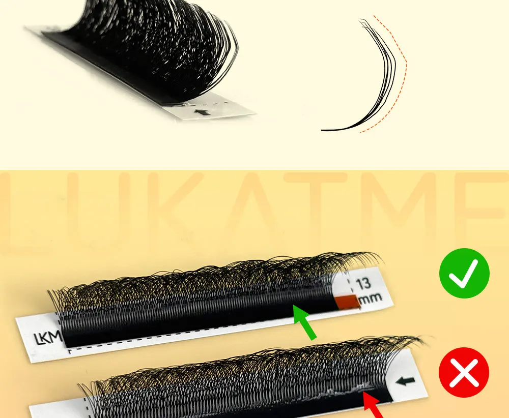 LUKATME YY 4D 5D 6D 7D Wimpernverlängerungen Automatische Krümmung C/D W-Form Blütenförmige Premium Faux Mink Wimpern Volumenfächer U-Wimpern – Detail 8