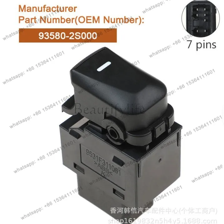 LX 935802S000 Suitable for IX35 Right Front Power Window Switch 2010-2017 935802S0