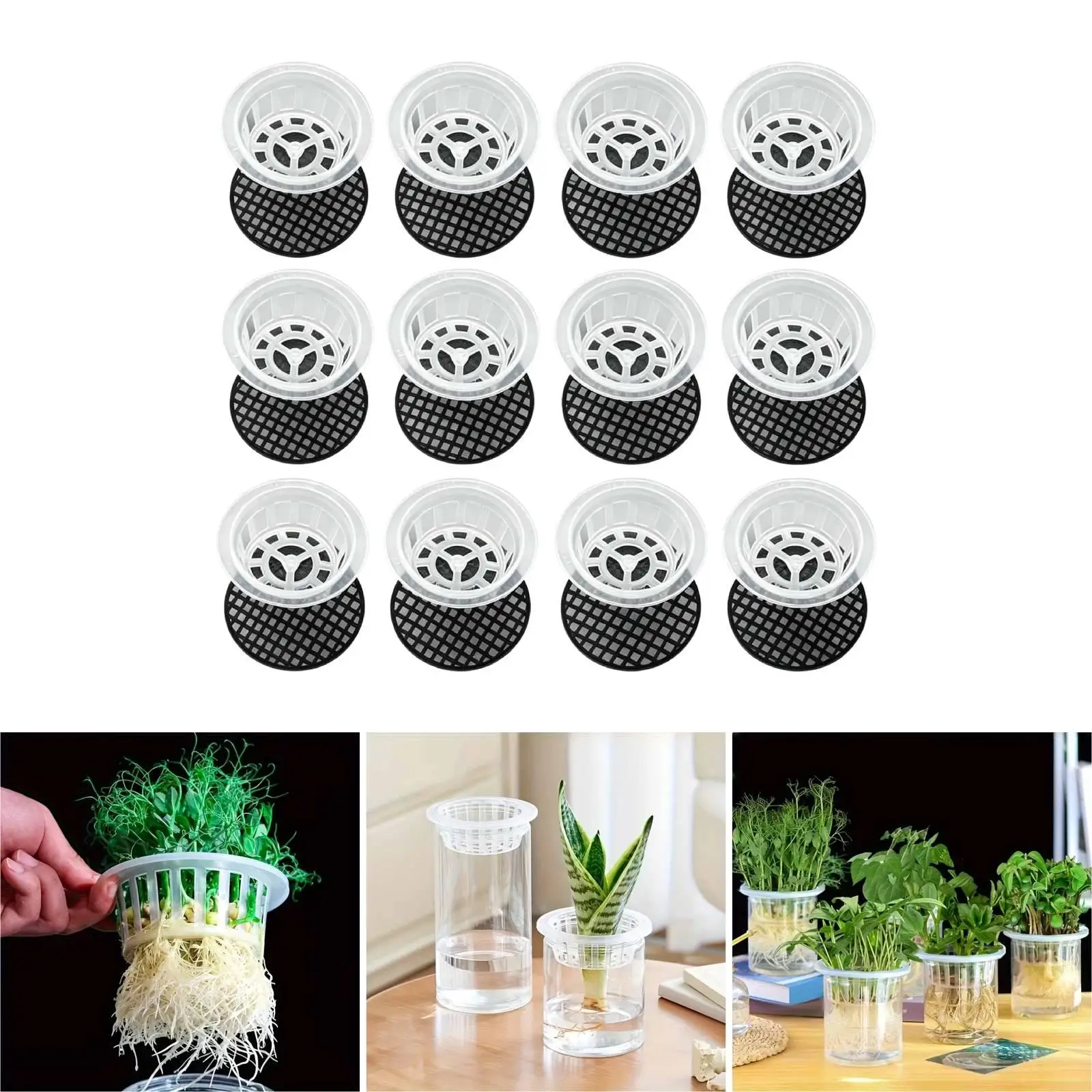 Net Cups Pots Hydroponics Growing Net Pots Hydroponics Supplies Versatile Replacement Portable Grow Baskets for Lettuce
