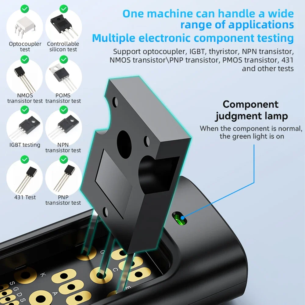 Transistor Tester Electronic Module Optocoupler Online Test Circuit IGBT NPN NMOS PNP PMOS Electrical Repair Maintenance Tool