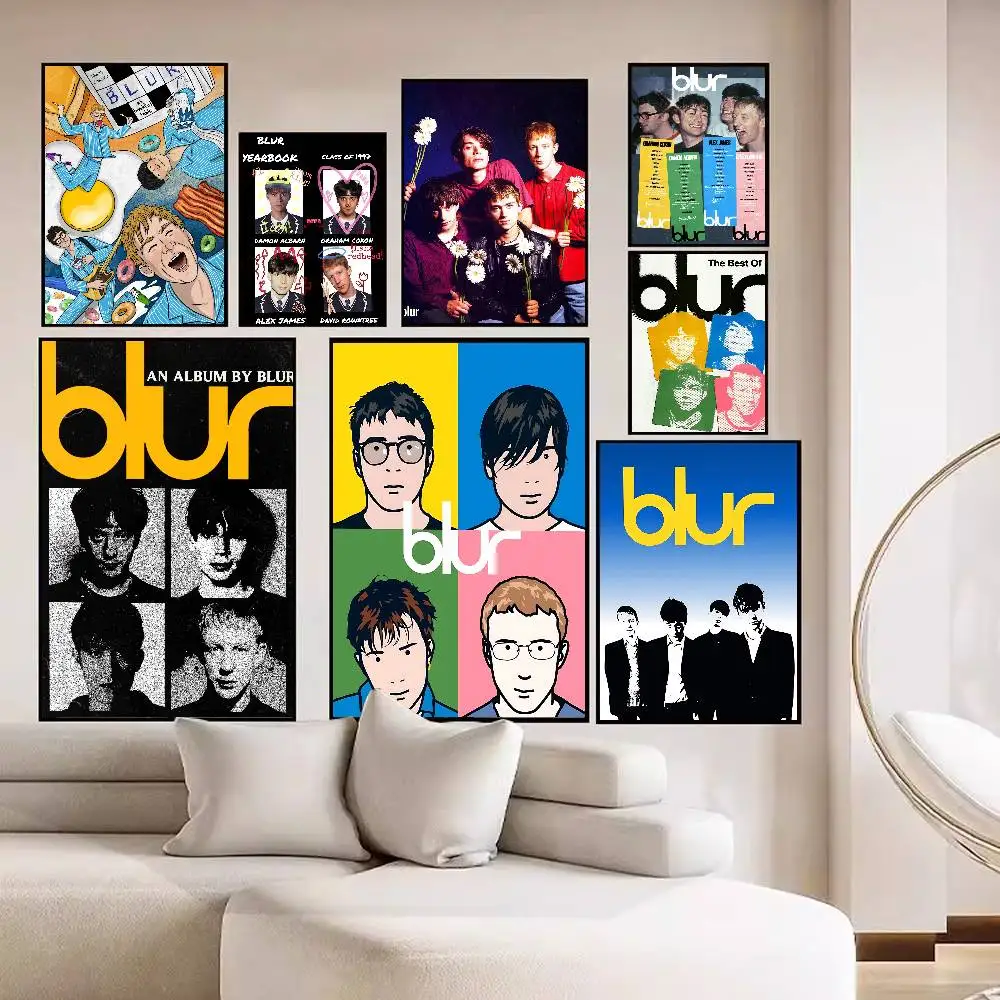 الفرقة Musik مغني الراب طمس كلاسيكي خمر الملصقات الديكور اللوحة جدار الفن ورق الكرافت الأبيض Kawaii غرفة ديكور