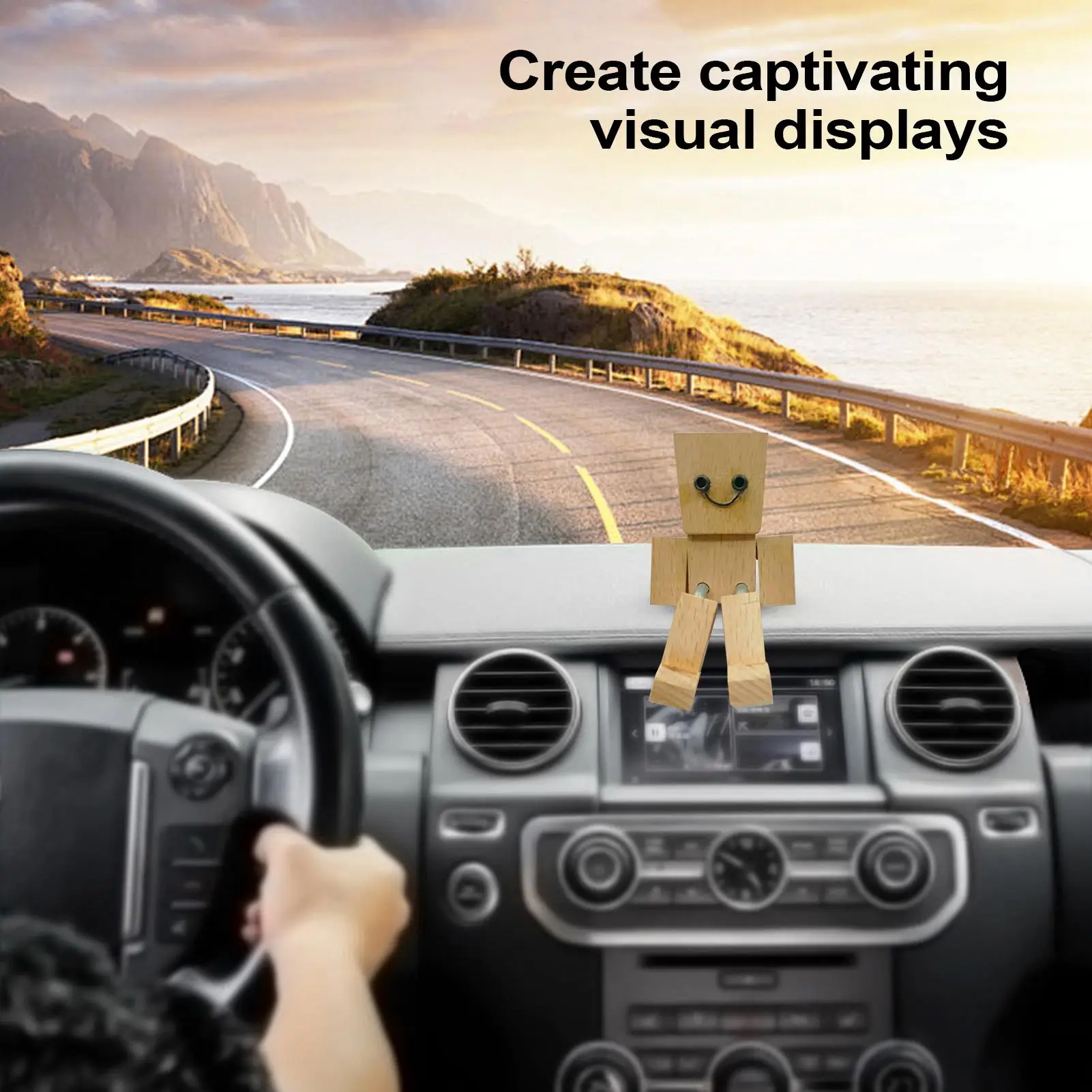 

Автомобильные украшения для приборной панели, встряхивающие ноги, деревянная кукла, магнитный подвижный шарнир, интерьер, милый автоаксессуар для путешествий, пешего туризма