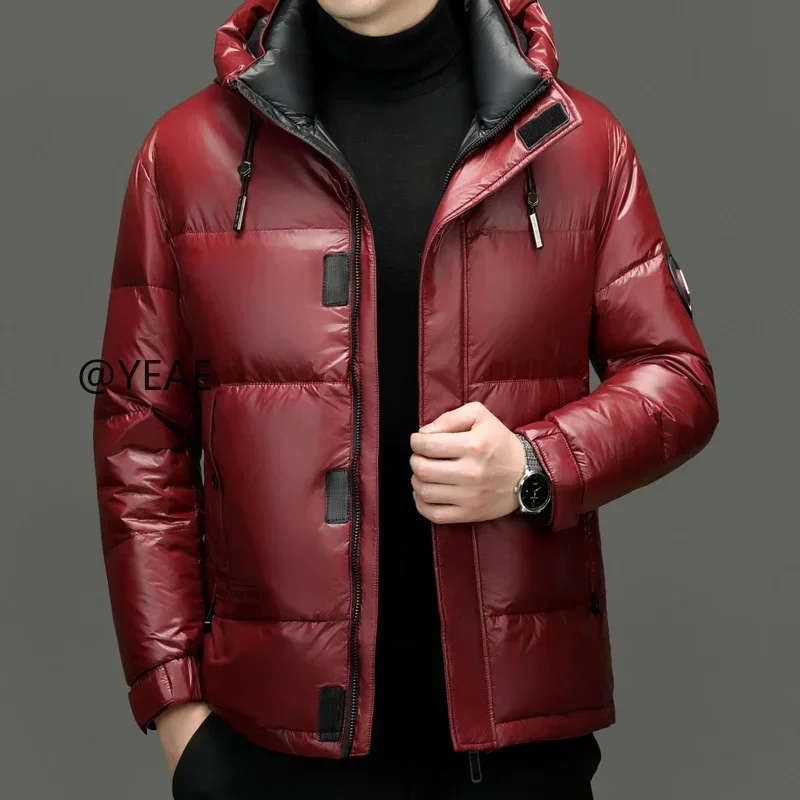 

Short Down Jacket 2024 Winter New Designer Clothing Men's Hooded Casual Short Coat Winter Luxury Season Jacket