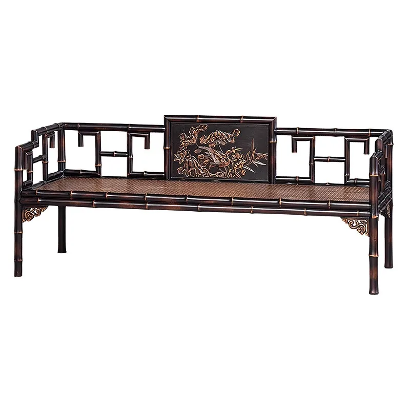 

Бамбуковый стул, китайская гостиная, столовая, Лонгчжу Мин, стиль ретро, спинка, длинная официальная шляпа, стул