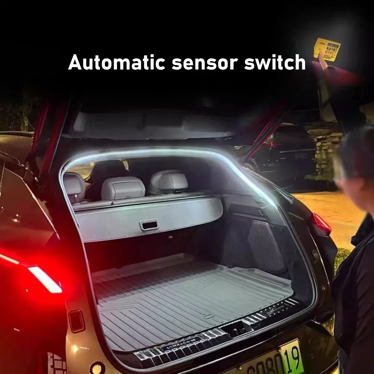 Good Quality New Car Trunk Smart LED Light Strips Atmosphere Lights, Half Surrounded Automatic Sensing Lighting Plug&Play For Ge