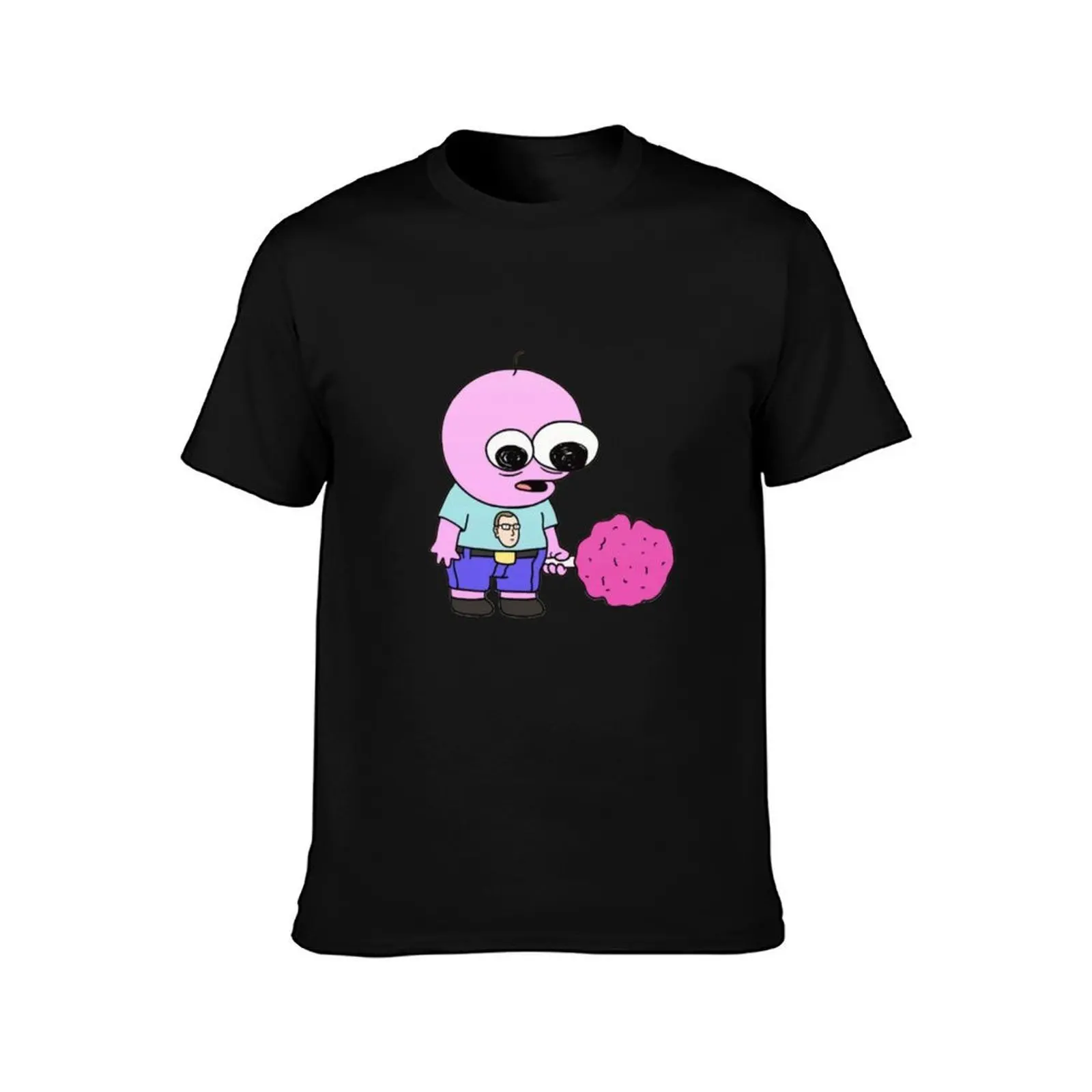 Pim reaches depression - SMILING FRIENDS! T-Shirt, Summer Casual Cotton Tee, Oversized Streetwear Tops, Vintage Graphic Print