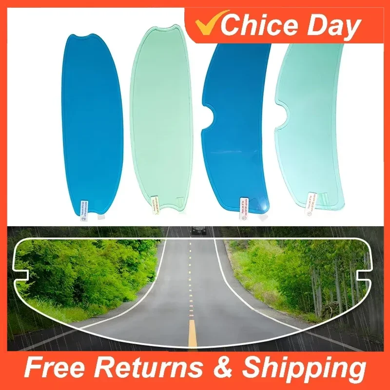 2Pcs Universal Motorcycle Helmet Anti-fog Film and Rainproof Film Durable Nano Coating Sticker Film Helmet Accessories Helmet