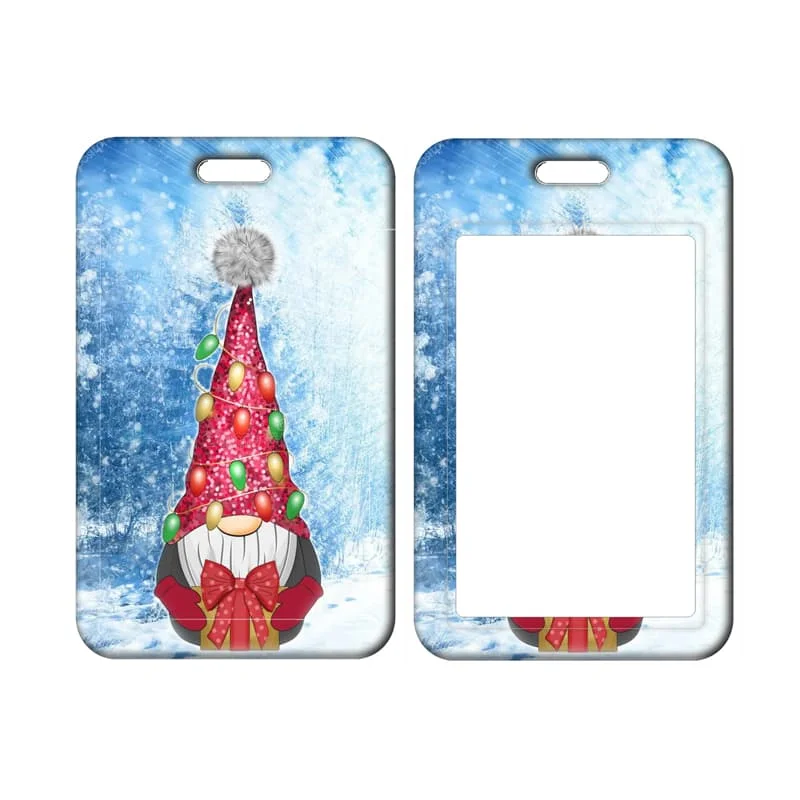 Weihnachten Gnome Kartenhalter Lanyard Schlüsselanhänger Yule Tür Kartenetui Umhängeband Chrimbo ID Ausweishalter Schlüsselzubehör – Detail 24