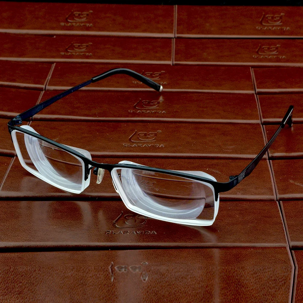 Okulary korekcyjne Clara Vida Square Half Rim High Myopic Myopia Myodisc -11 -12 -13 -14 -15 -16 -17 -18 -19 -20