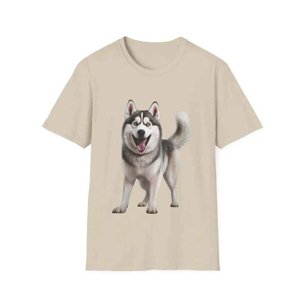 Siberian Husky Shirt Funny Dog T-Shirt Husky Lover Gift Husky Dog Unisex Shirt High Quality 100%Cotton Short Sleeve