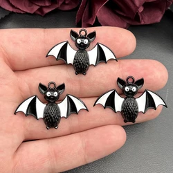 5 sztuk nietoperz emalia Charms, śliczne wisiorki nietoperz, emalia kolczyki wisiorki, DIY tworzenie biżuterii dostaw 39*26mm