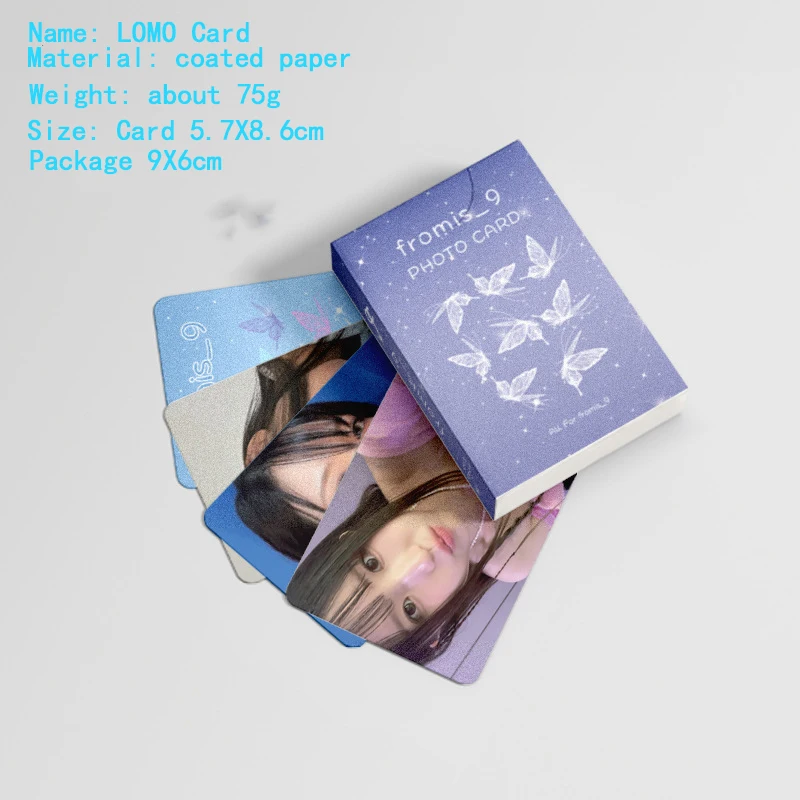 50pcs/set fromis_9 laser album small card 3 inch round corner LOMO