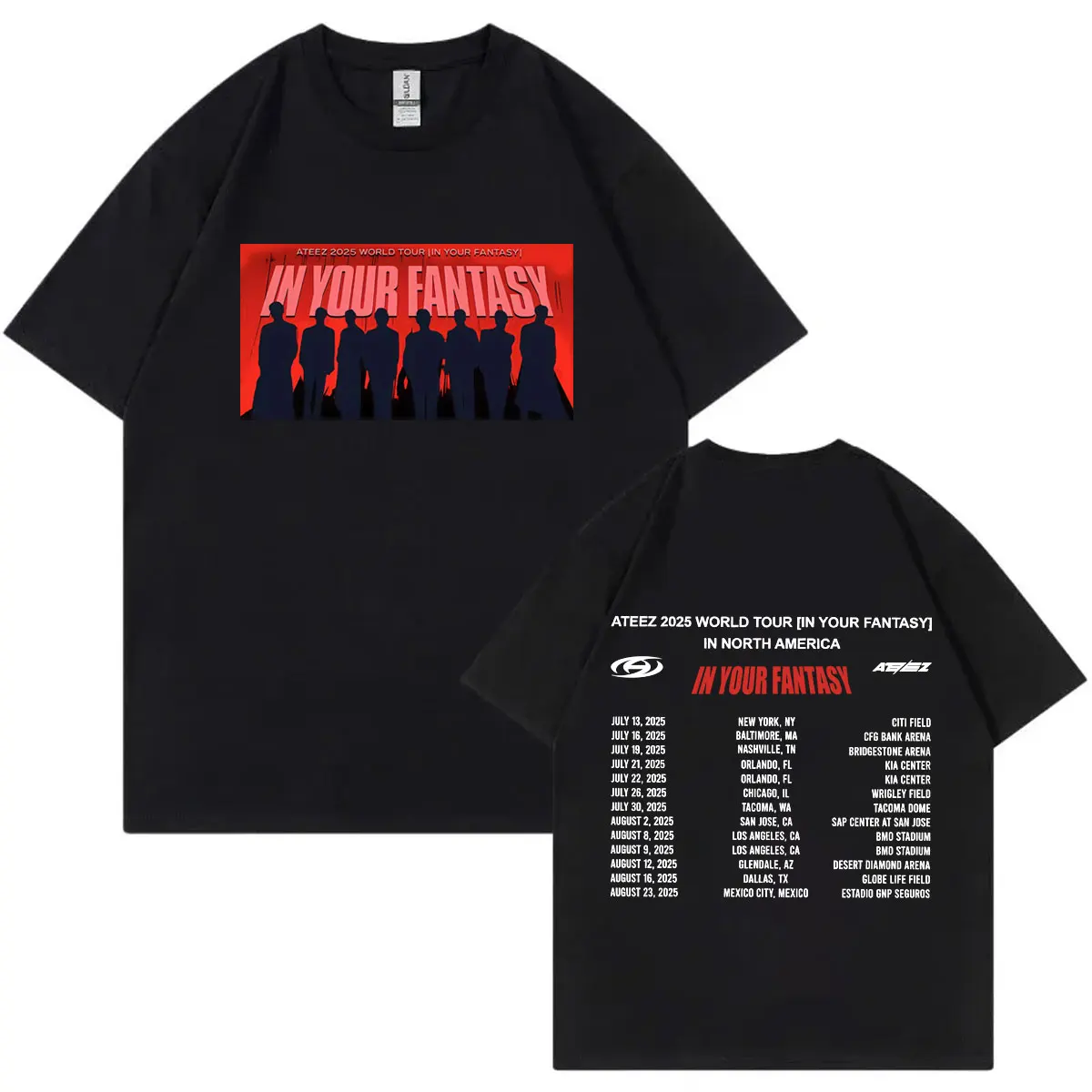 

ATEEZ 2025 World Tour in Your Fantasy Merch T-shirts Fashion Kpop Short Sleeve T-shirt Men Women High Quality Cotton T Shirts