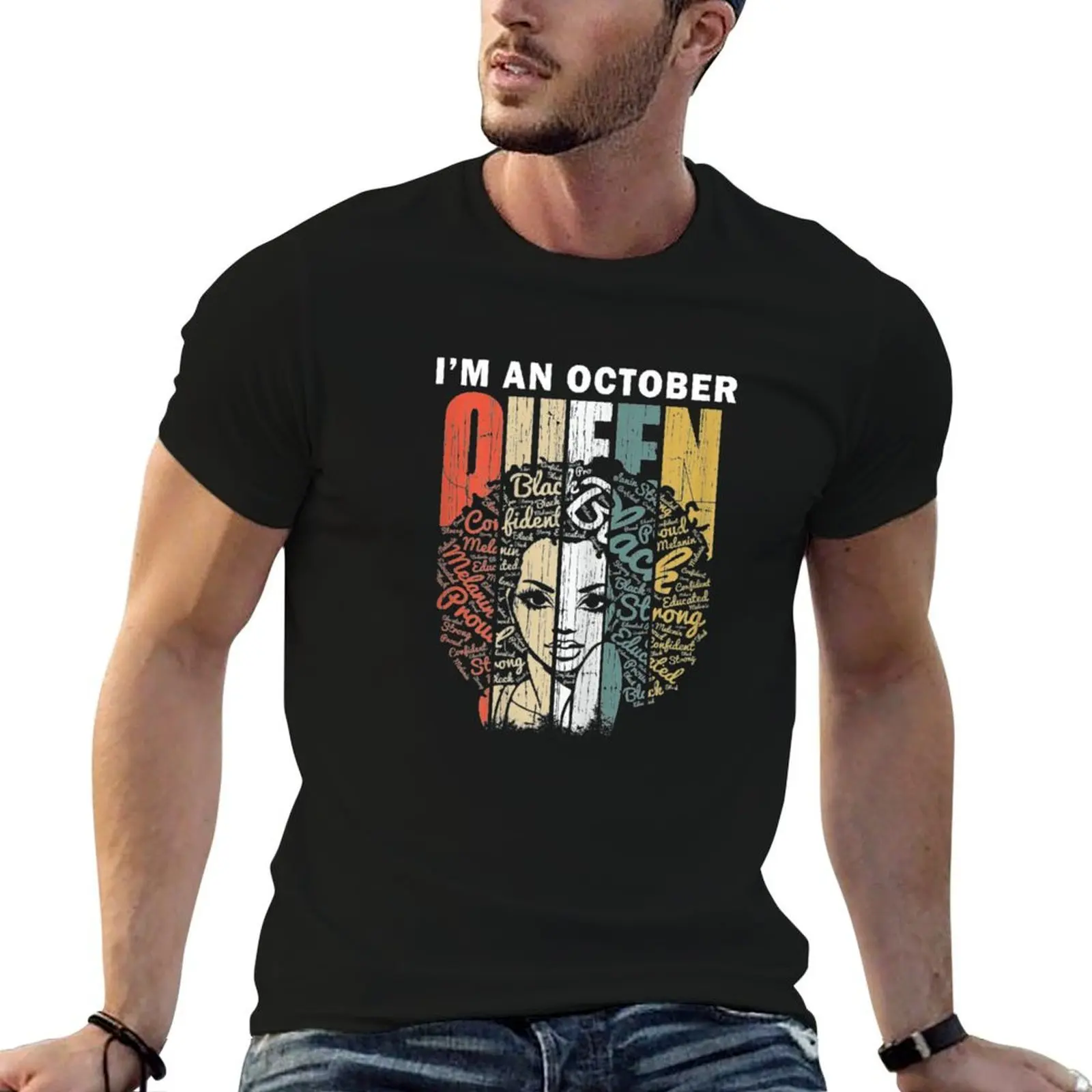 Womens Queens are Born in October s for Women T-Shirt clothes graphic shirts Men's t-shirt