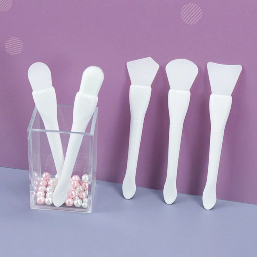 Applicateurs de masque Facial, brosses double face, outil de beauté, masque de boue léger et Portable, outil de soins de la peau, 4 pièces