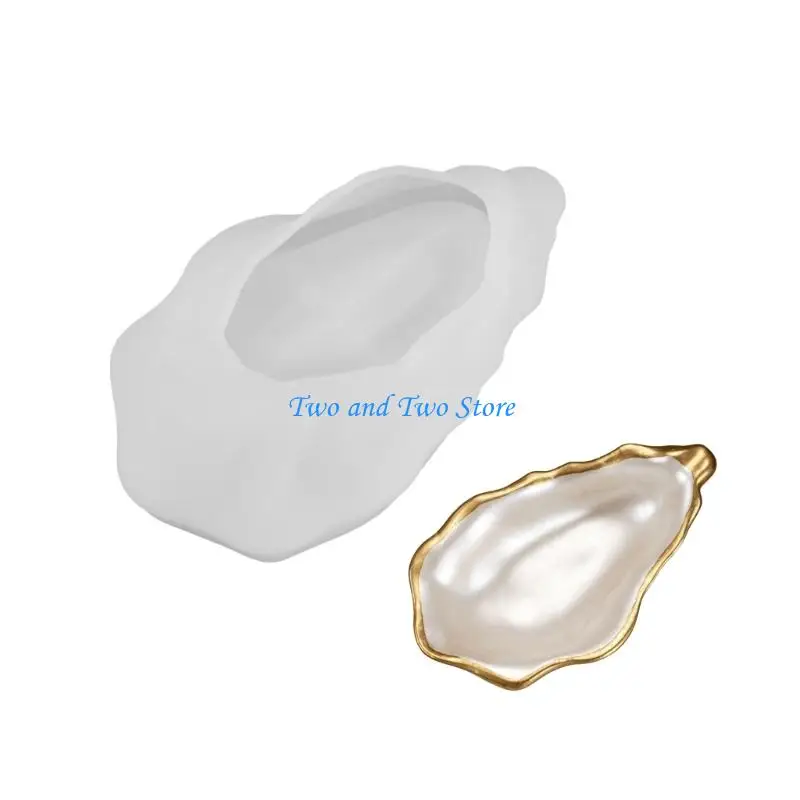 HX6F Shell Silicone Casting Mold for Resin Tray and Dish Making, Reusable DIY Craft Mold for Home Projects and Gift Crafts
