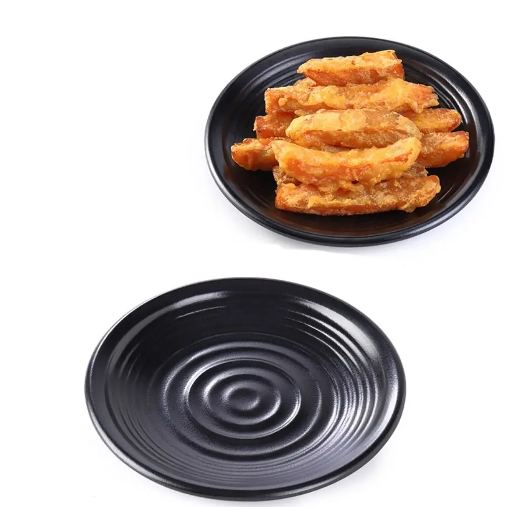 6pcs Japanese Style Round Melamine Plate Imitation Porcelain Frosted Appetizer Tray Fall-resistant Salad Plate Restaurant - view 5