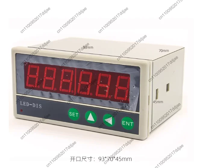 6 Digits 0.56 Inch LED Digital Display, RS485 MODBUS RTU Slave 93x45mm For PLC DC24V