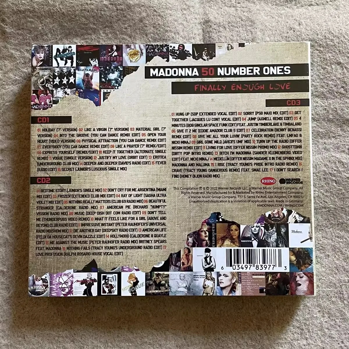 Madonna Finally Enough Love: 50 Number Ones 3CD Set Classic Pop Dance Music Collection Essential Hits for Listening & Collection view 2