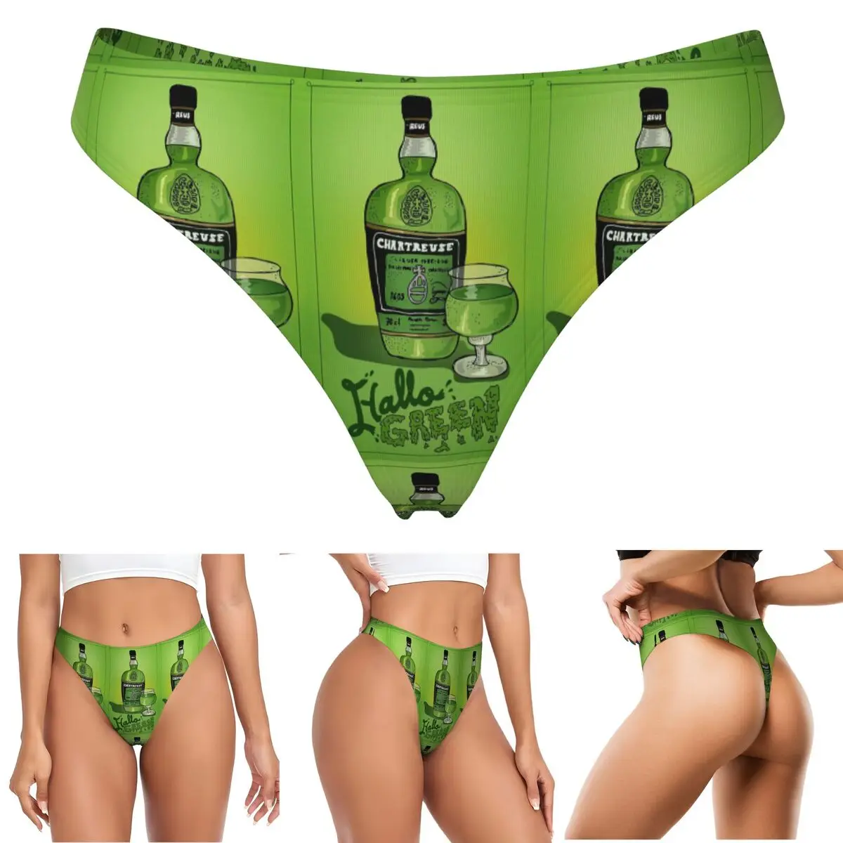 calcinha-g-string-feminina-personalizada-com-estampa-de-garrafa-de-tinta-verde-chartreuse-respiravel-elastica-e-confortavel