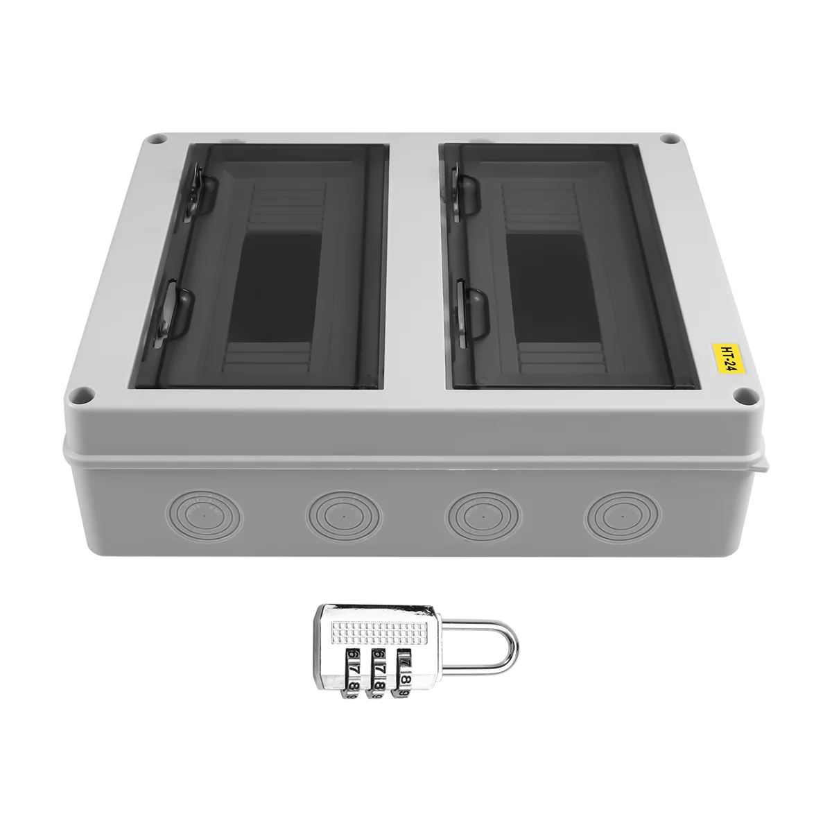 ABNJ HT Series Junction Box 24WAY IP65 Waterproof Distribution Box Outdoor ABS Electrical with Lock for Circuit Breaker