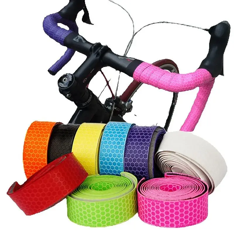 

NEW Waterproof PU Road Bike Handlebar Tape, Anti-Slip Bicycle Grips, Cork Handlebar Adhesive Tape, Plugs Belt Straps SP-245