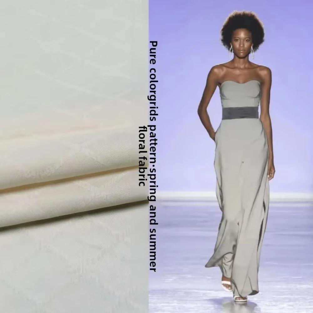 

Жаккардовая тонкая прозрачная ткань, однотонная клетчатая весенне-летняя свадебная одежда, модная ткань для шитья своими руками, материал по дворам