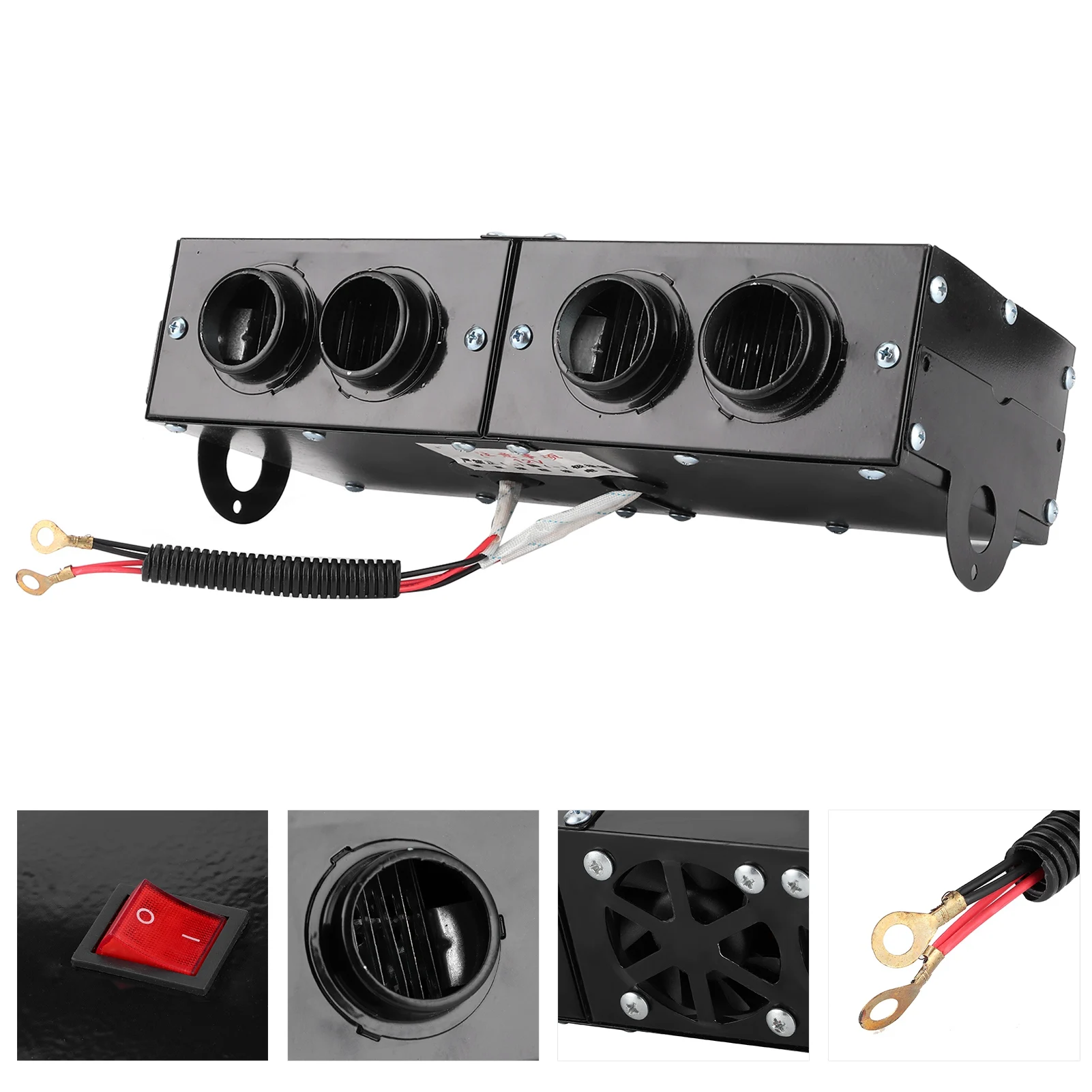 12V Portable Car Heater 4 Hole 800W Winter Fast Heating Warmer Frost Removing Low Noise Windshield Defogging Accessroies