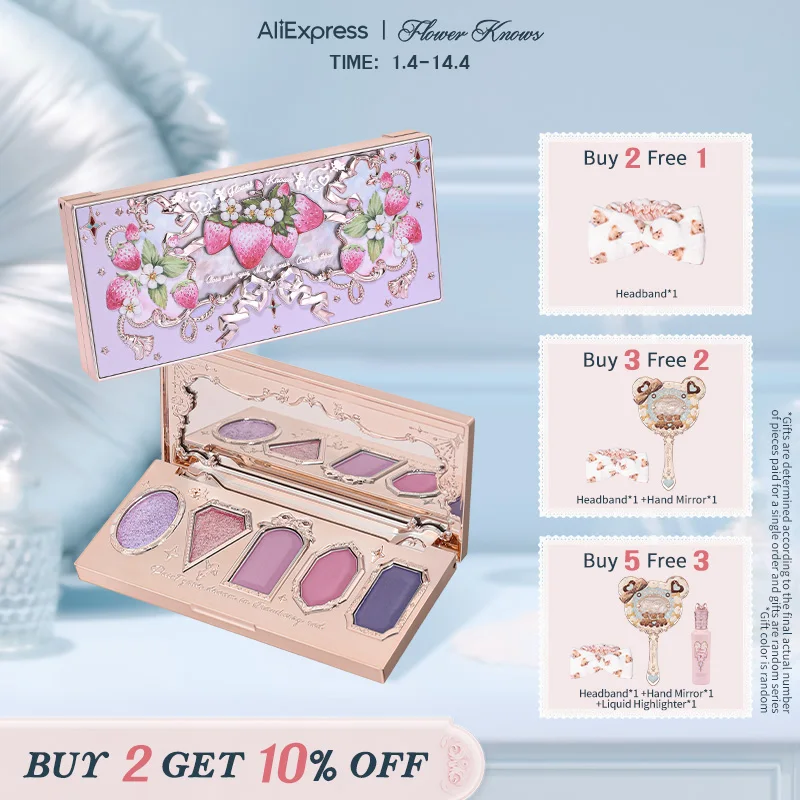 Palette de fards à barrage série Flower Knows Harvey Rocheadphones, cinq documents