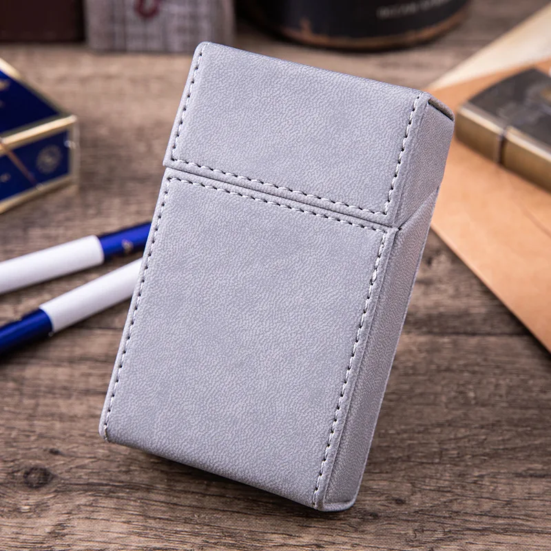 cigarette case shopee PU Leather Cigarette Box Case Lighter Holder Case Herb Tobacco Storage Box  Case Smoking Cigarette Case Cigar Case Smoker Gift
