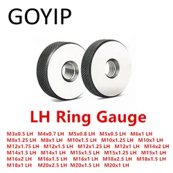 M3 M4 M5 M6 M8 M10 M12 M16 M20 6G LH Metric Ring Gauge GO And NO GO Left Hand Thread Gage Support Customized