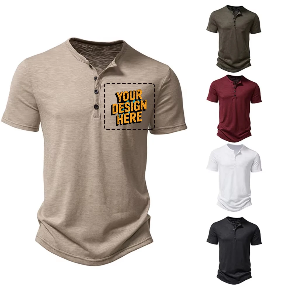 قم بتخصيص شعارك النص أو الصورة الرجال عارضة بلون قصيرة الأكمام تي شيرت للرجال بولو الرجال جودة عالية تي شيرت
