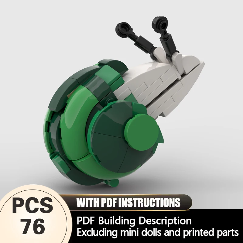 

Creators Animal Series Model MOC Building Bricks Green Snail Modular Technology Gifts Holiday Assemble Children Toys Suit