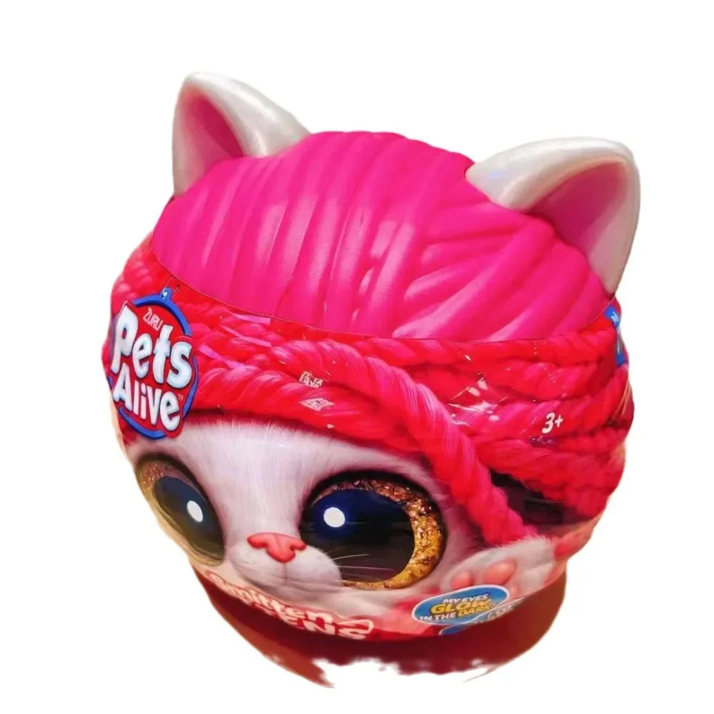 ZURU New Model Pet Yarn Can Produce Sound Cute Cat Doll Magic Egg Girl Cartoon Plush Toy Birthday Christmas Gifts Goods in Stock