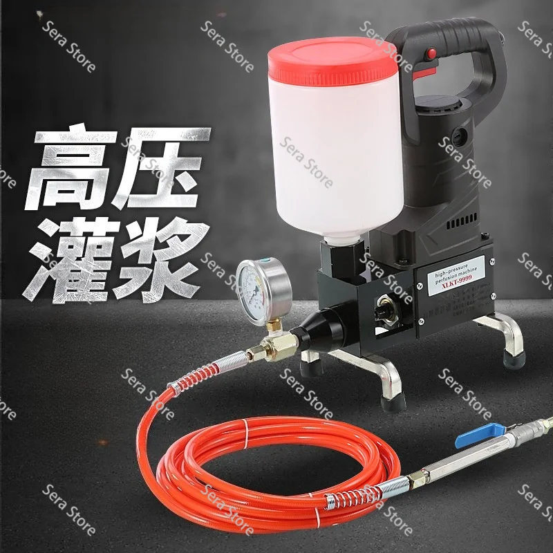 High Pressure Waterproof Grouting Machine 910W Injection Pump Epoxy/Polyurethane Grouting Liquid Leakage Tool