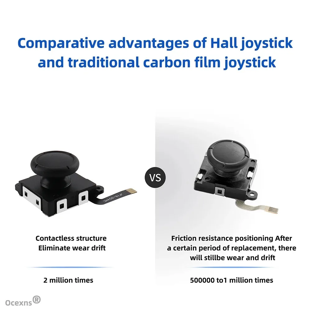 Replacement Hall Effect Joystick Analog Thumb Stick for Nintendo Switch/OLED/Lite Joycon No Drifting Repair Parts Accessory