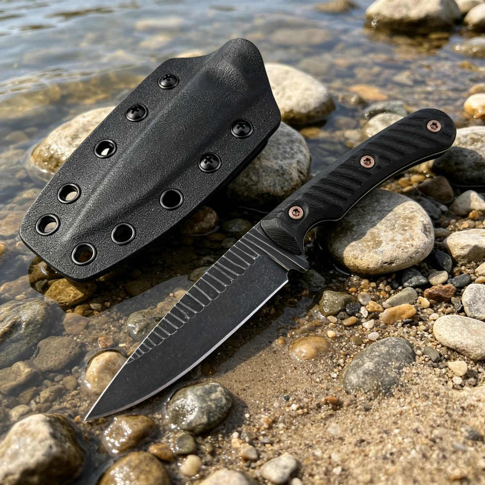 Multi-functional Fixed Blade Sheath High Hardness Blade Outdoor Hiking Picnic Camping Field Exploration BBQ Wear-resistant Tool