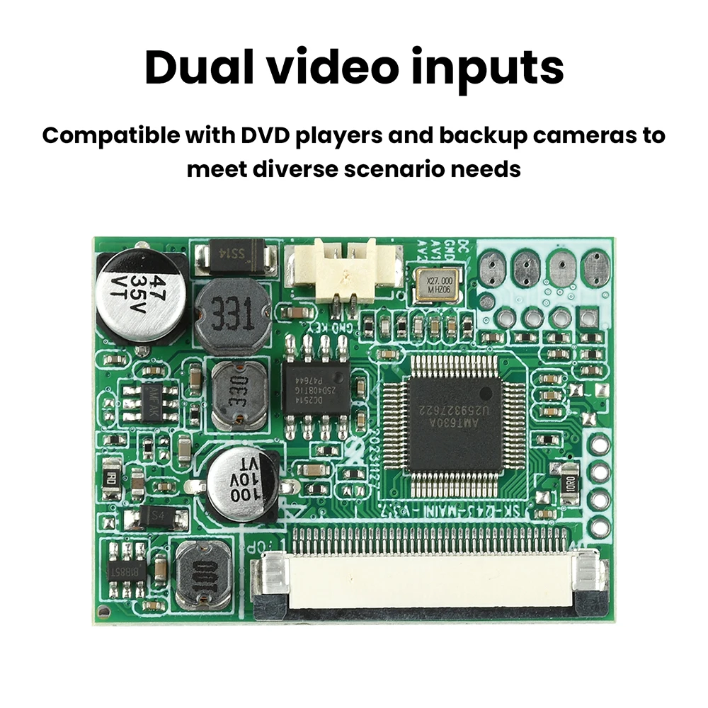 4.3/5 Inch LCD Display Driver Board Module for Car Audio Visual Industrial Control with High Resolution Auto Switching
