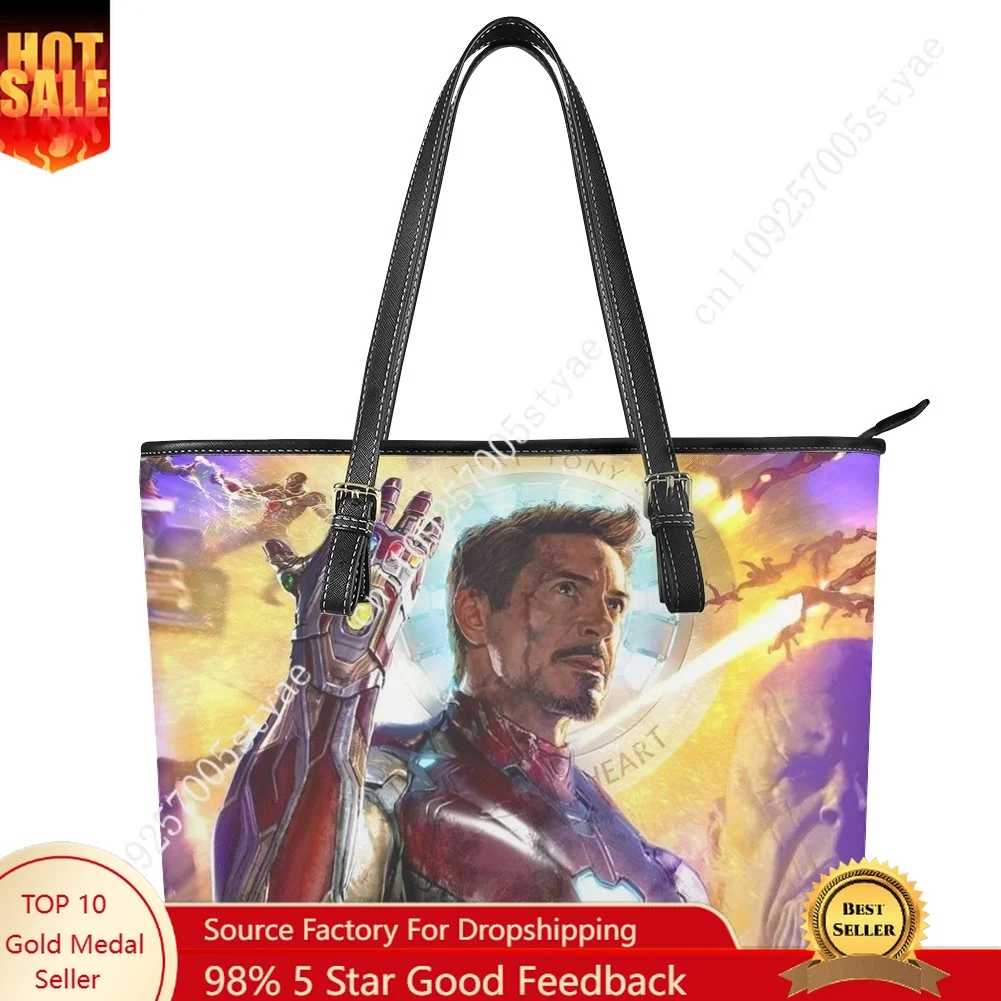 

Сумка-тоут Marvel Avengers Endgame на заказ, женская и мужская, персонализированная, на плечо, деловая, кожаная, дорожная сумка