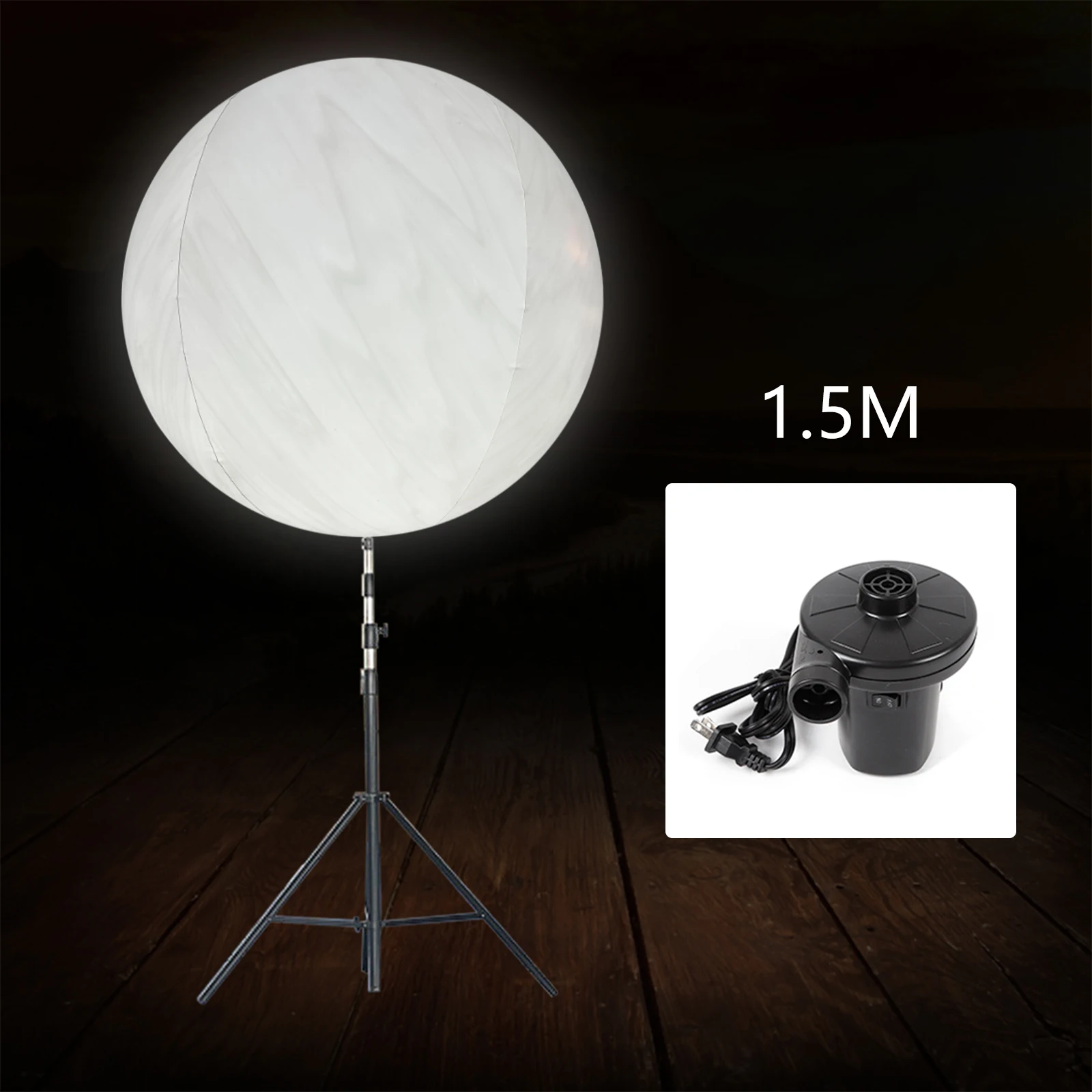 59.06Inch LED Inflatable Stand Tripod Balloon Light with Air Blower & Stand Tripod, for Advertising Event Exhibition Party Decor