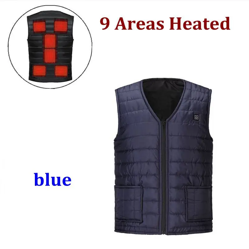 

Heated Vest with 11 Heating Areas for Men and Women - V-Neck USB Smart Control Temperature Cotton Jacket