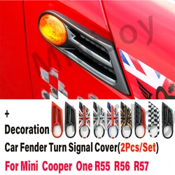 Union Jack Car Side Fender Marker Light Housing Cover For MINI Cooper One R56 Clubman R55 Convertible R57 R58 2Pcs/Set Accessory