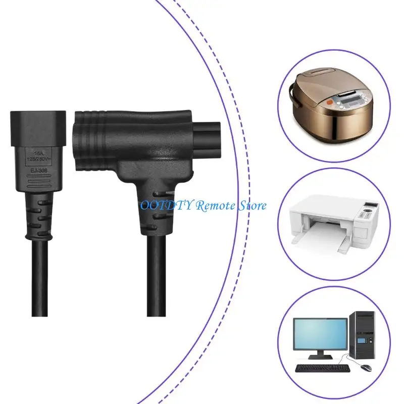 

C14 to 5-15R Splitter Power Cord Adapter Single IEC 320 C14 Male to NEMA 5-15R Splitter Cable for Electronic