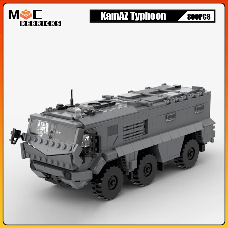 

MOC Building Block Military Armored Vehicle Series Kamaz Typhoon Mine-Resistant Ambush Protected Assembly Model Bricks Toys Gift