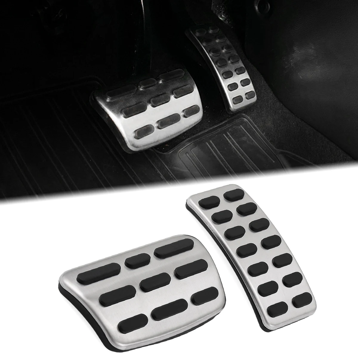 Stainless Steel Car Manual Gas Brake Pedal Pad Kit For Hyundai Accent Solaris IX25 Creta I20 2011-2017 MT AT Car Styling